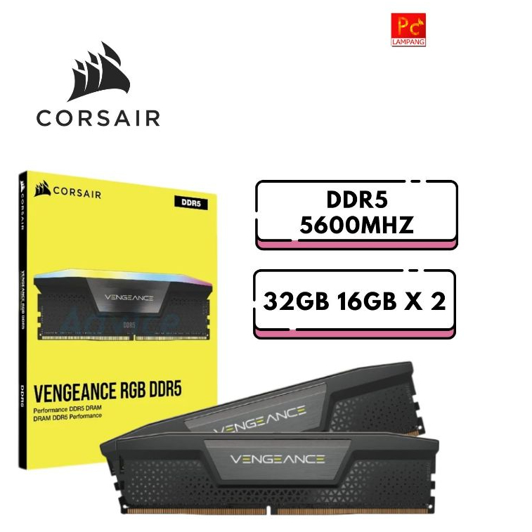 Cosair Vengeance 32GB (16x2) DDR5 5600MHz | Shopee Thailand