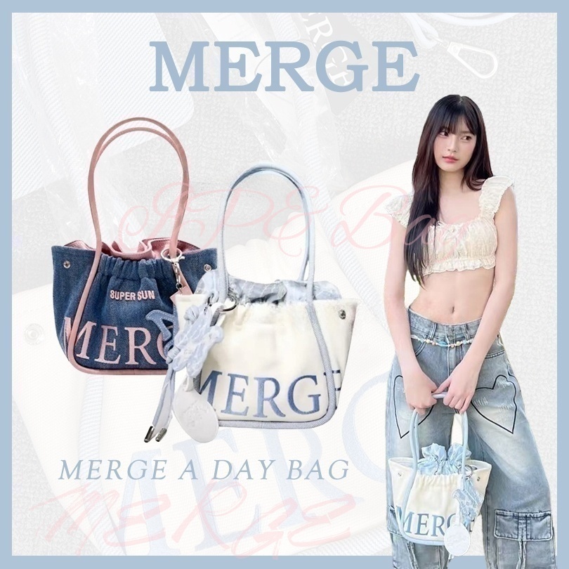 （ของแท้ 100 %） MERGE A DAY BAG M/L/mini กระเป๋าถือเย็บหลายสี | Shopee ...