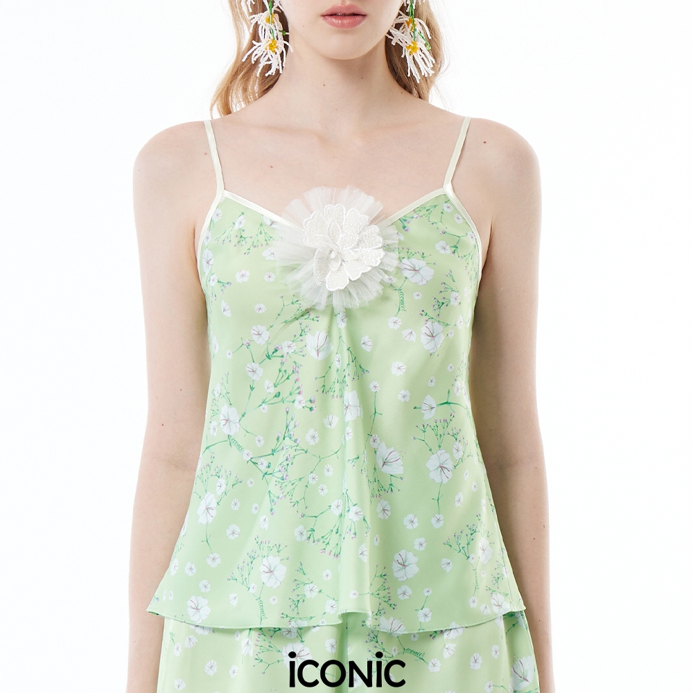 iCONiC LIANA TOP #177669 สายเดี่ยว สีเขียว พิมพ์ลาย ดอกไม้ | Shopee ...