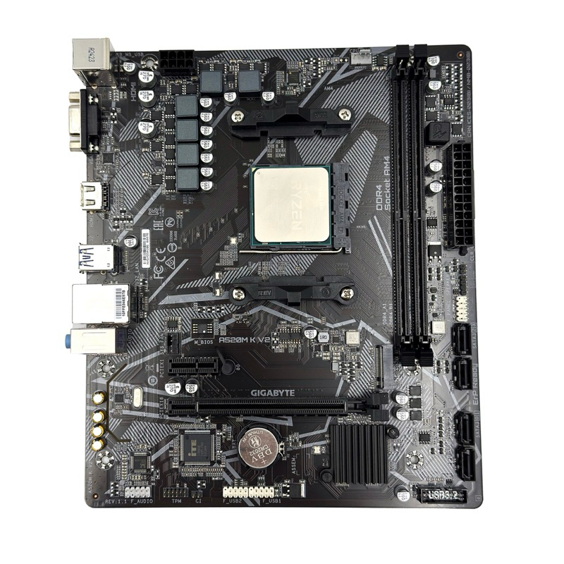 ชุด CPU AMD R5-4500 MB GIGABYTE A520M-K V2 มือสอง สภาพสวย ใช้งานปกติ ...