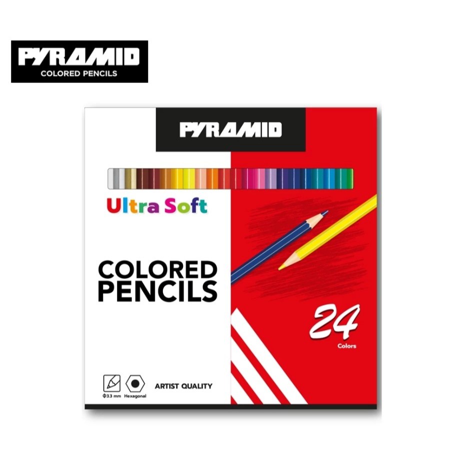(KTS)ดินสอสีไม้ Pyramid Ultra Soft Artist Quality 24 สี 680124 | Shopee ...
