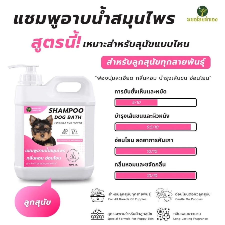 หมอไทยทำเอง แชมพูสุนัขสมุนไพร ออร์แกนิค รูปที่ 2