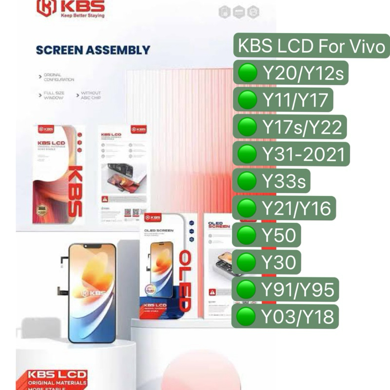 หน้าจอ LCD display screen งาน KBS For Vivo Y20//Y11/Y17s/Y31/Y33s/Y21 ...