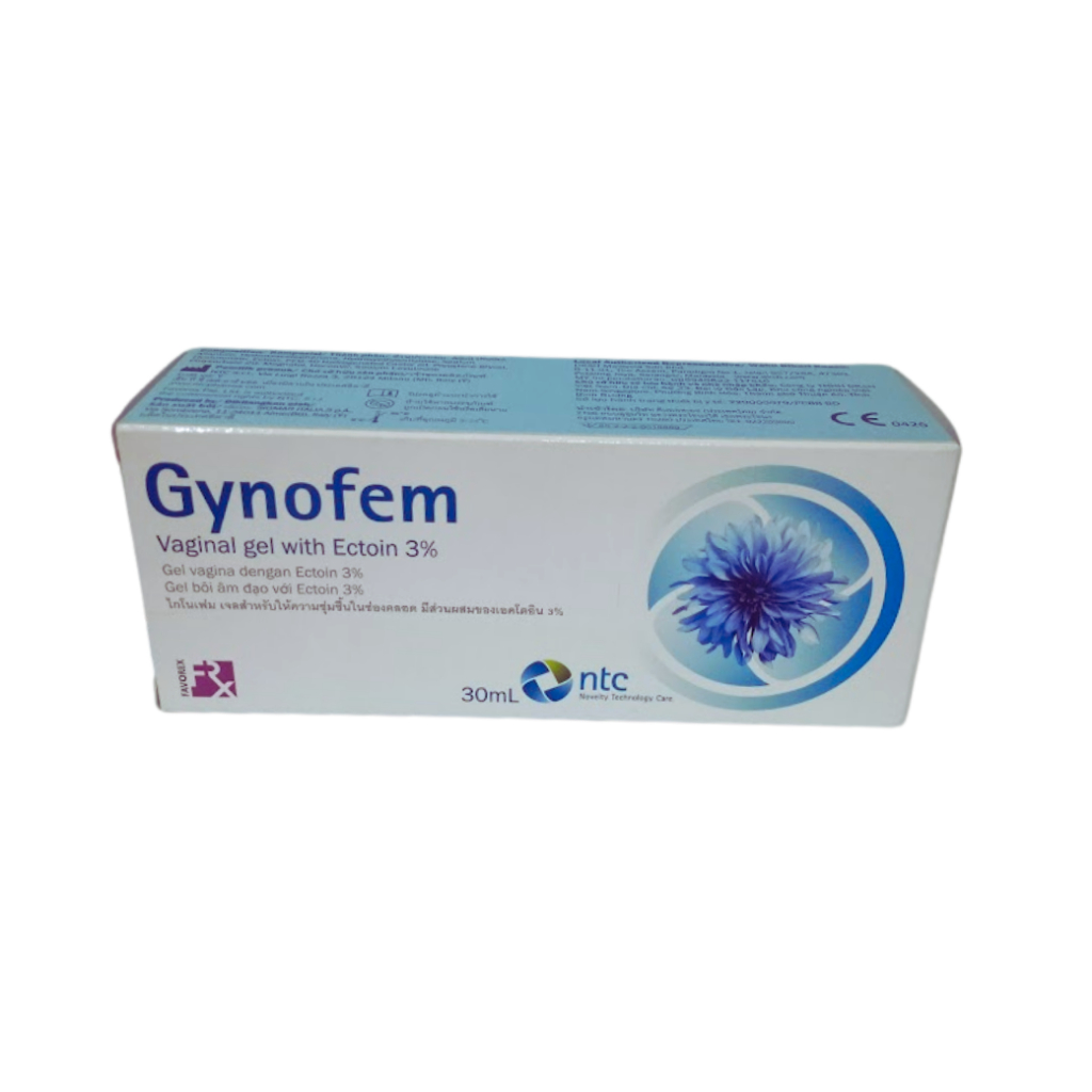 GYNOFEM VAGINAL GEL With Ectoin 3%30CC รหัส 2027 1 กล่องมีเจล 1 หลอด ...