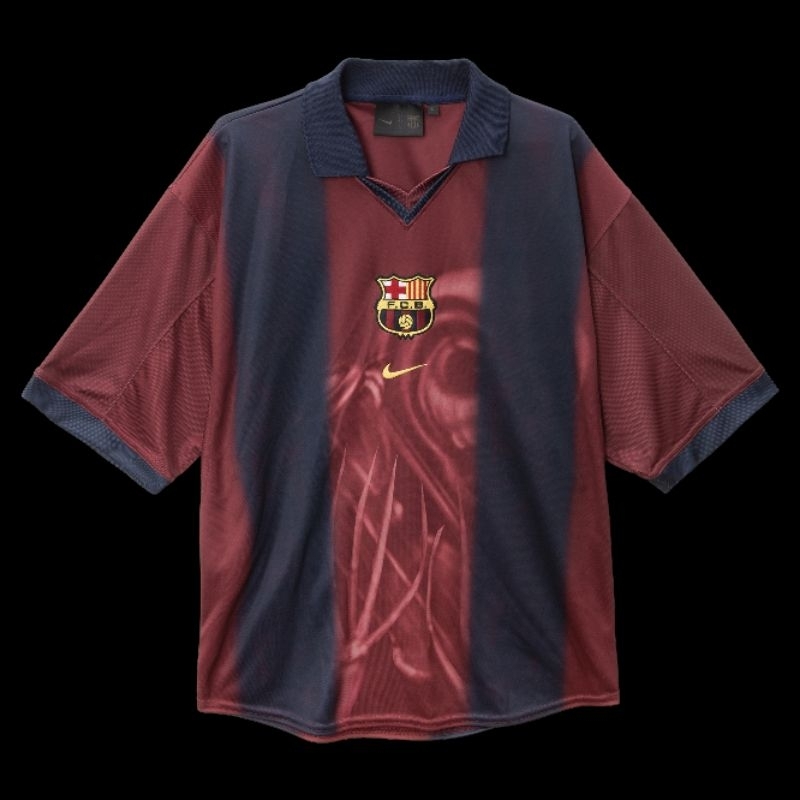 CJ X NIKE X FC BARCELONA RETRO 2000/01 HOME SKELETON JERSEY