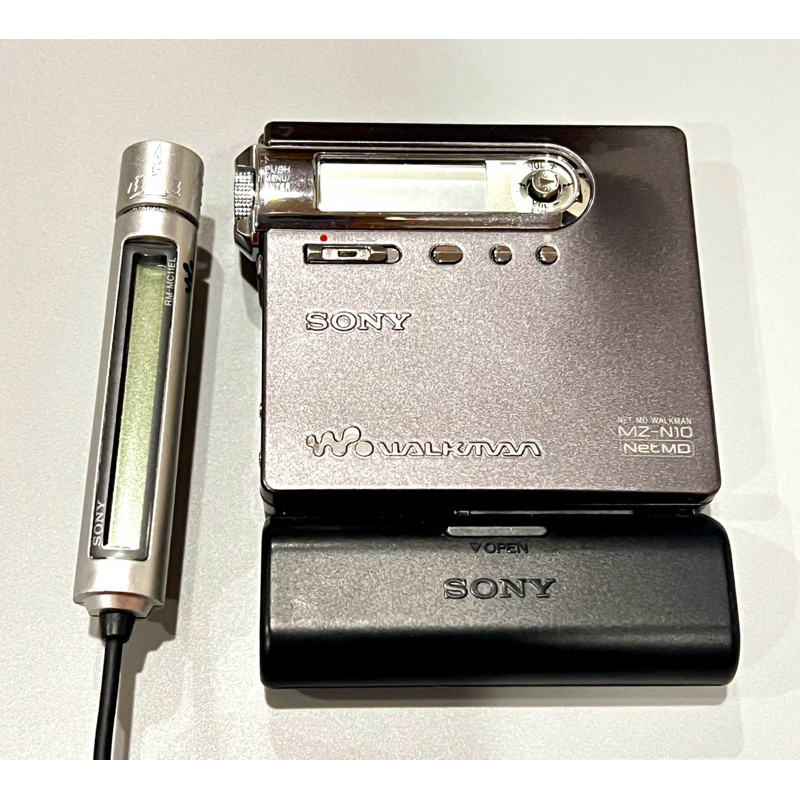 เครื่องเล่นmd player Sony MD MZ-N10 netmd ตัวtop สีเทาควันบุหรี่ รุ่นระ ...
