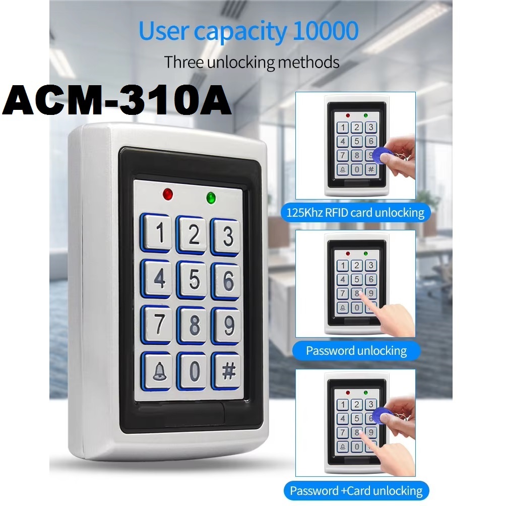 Metal Keypad Reader LED Backlight RFID 125KHz for Access Control System ...