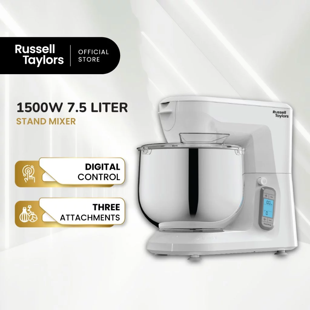 Russell Taylors เครื่องผสมอาหาร เครื่องผสมแป้ง นวดแป้ง 7.5 ลิตร Stand Mixer 1500w SM-1500