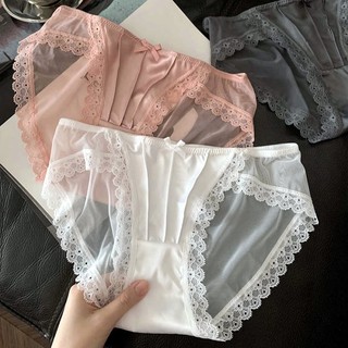 Rilove💥Quần lót nữ ren kiểu sexy, có lớp lót hai lớp giảm độ dính, quần lót bằng vải trong suốt, thiết kế đẹp, vải rất mềm, không gây ngứa Size M-L