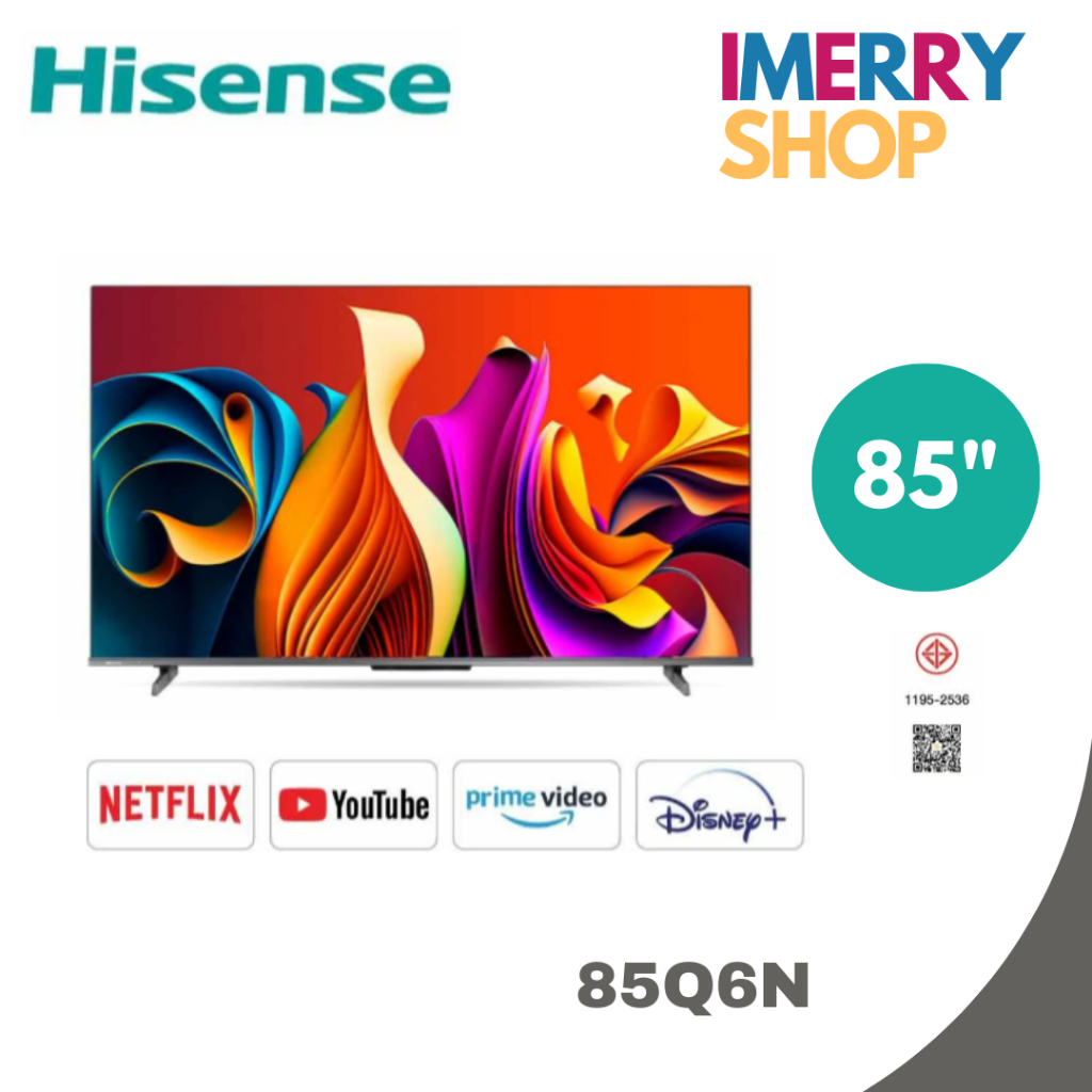 Hisense QLED Google TV 4K สมาร์ททีวีขนาด 85 นิ้ว รุ่น 85Q6N | Shopee ...