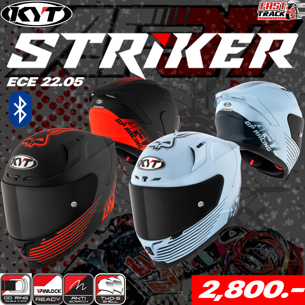 KYT รุ่น STRIKER ลาย AF37 LIVERY MATT BLACK/RED | Shopee Thailand