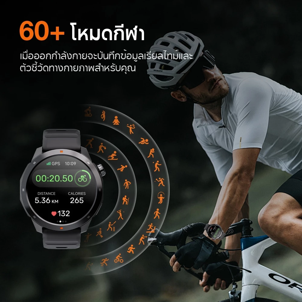 Aolon Navi R3 GPS สมาร์ทวอทช์ 1.43 นิ้ว นาฬิกาวิ่ง Amoled นาฬิกา โทรผ่านบลูทูธ 370mAh 7-10 วัน IP68 กันน้ํา ภาษาไทย https://wayoza.com