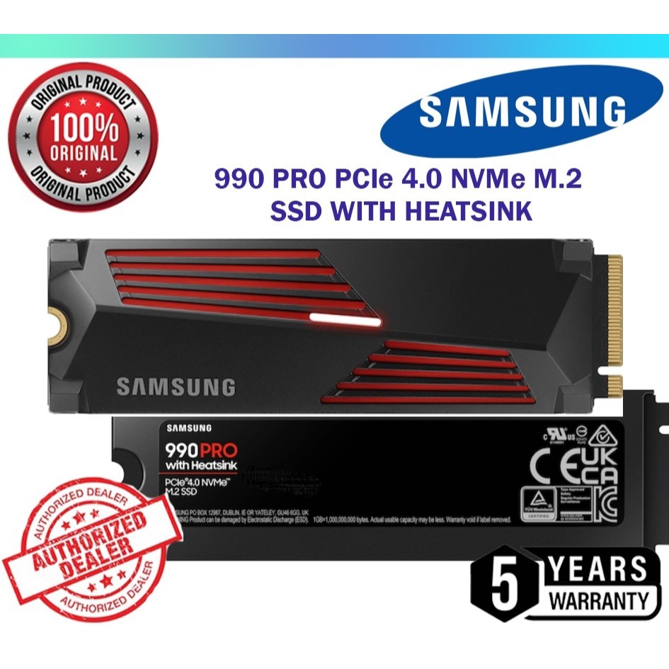 990 Pro Pcie 2tb SAMSUNG 990 PRO With Heatsink SSD 1TB 2TB PCIe