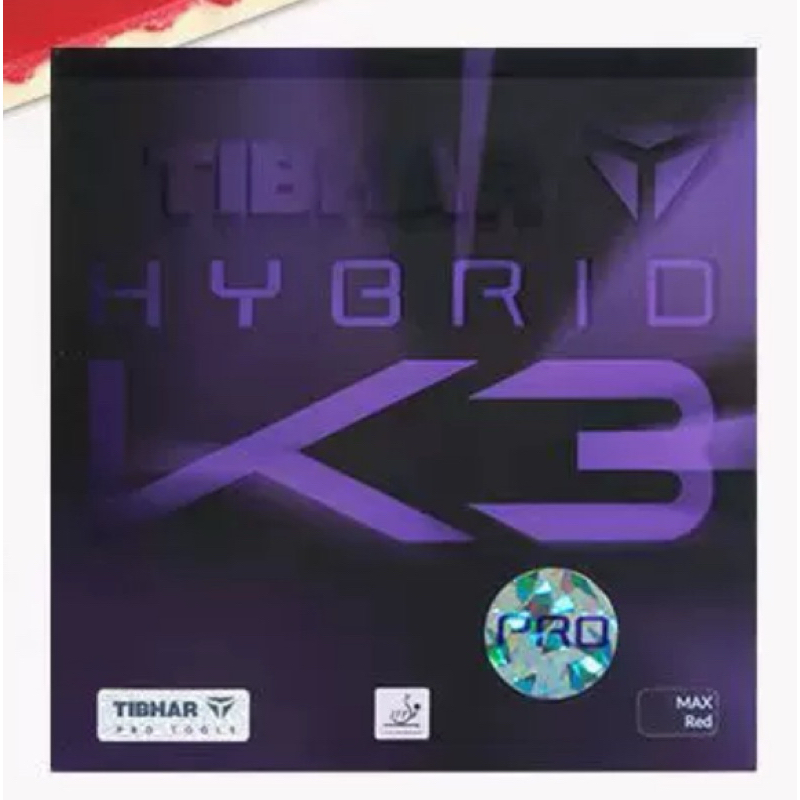 Revêtement De Tennis De Table Tibhar Hybrid K3 Pro - Noir, éponge 2,3 Mm - Pour Jeu Offensif, Spin élevé Et Contrôle