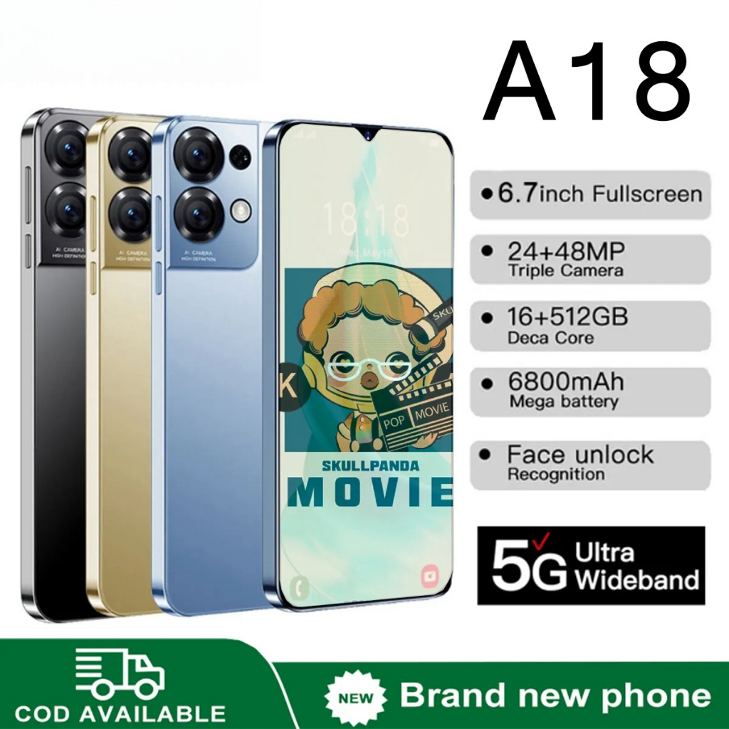 Redmi A18 Smartphone 4G5G 6.7นิ้ว+HD Full Screen โทรศัพท์ แรม16GB+512GB ...