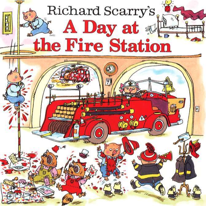 Richard Scarry'S A Day At The Fire Station หนังสือเด็ก นิทาน ภาษาอังกฤษ ...
