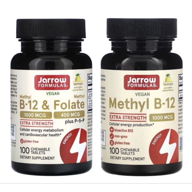 exp 2026 แบบเม็ดอม วิตามิน B12 Jarrow Formulas Methyl B-12 รส Lemon & B ...