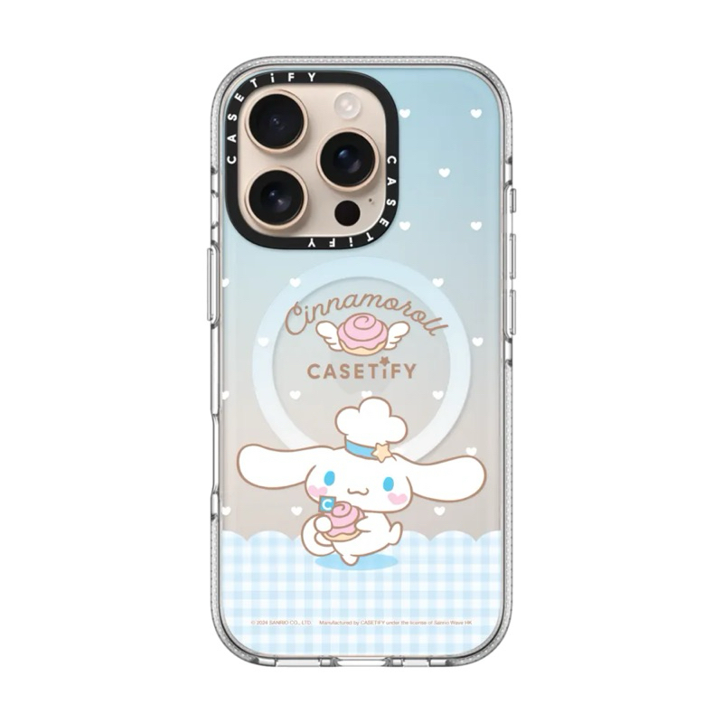 iPhoneアクセサリー CASETIFY Cinnamoroll Face iPhone 15pro CASETIFY Cinnamoroll เคส 16ProMax/15Pro/14/14ProMax/13/13Pro/12 [พ