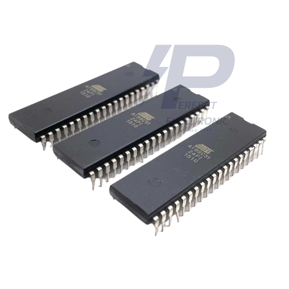 AT89C51-24PI Microcontroller ไมโครคอนโทรลเลอร์ 4KB 24 MHz PDIP-40 8-Bit ...