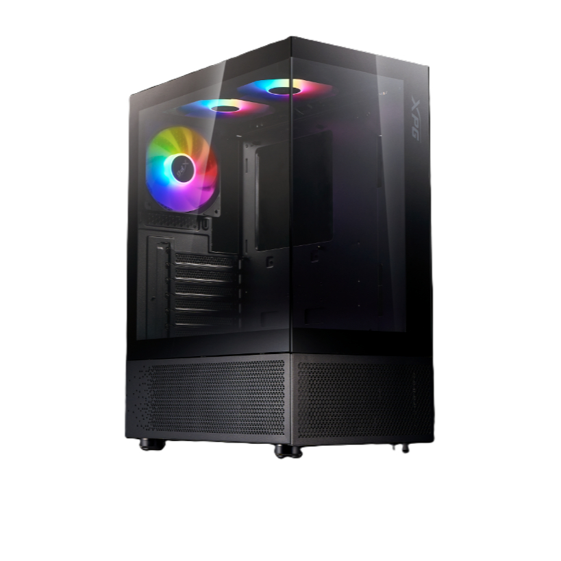 CASE (มีพัดลม ARGB 5 ตัว) XPG INVADER X MINI มุมมองแบบพาโนรามา พื้นที่ ...
