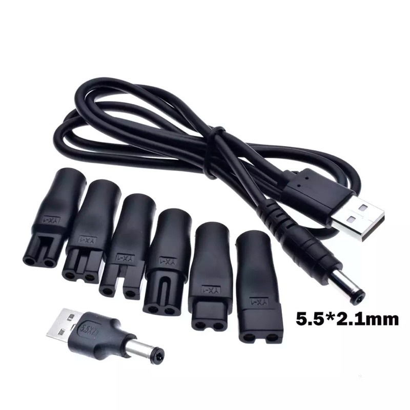 8 PCS สายไฟ5V USB Adapter เหมาะสำหรับผม Clippers ไฟฟ้า,beard Trimmers ...