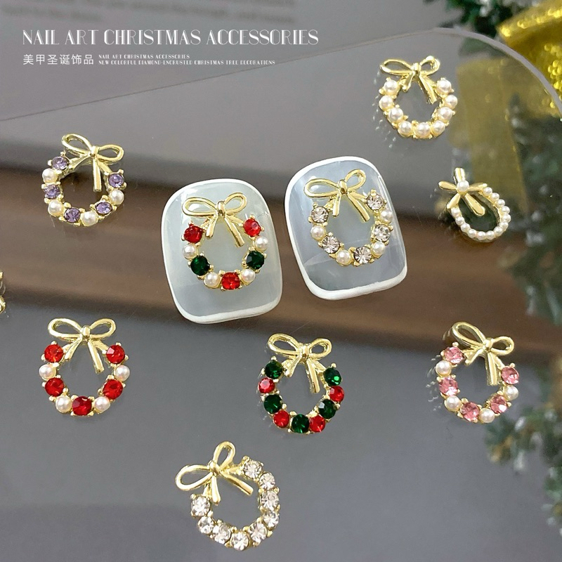 ☃️10 ชิ้น ของแต่งเล็บ จิวคริสมาส ซานต้า ต้นคริสมาส แต่งเล็บเทศกาลคริสมาส