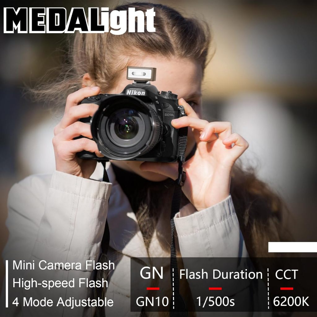 (ประกันศูนย์1ปี) MEDALight F1 Flash แฟลชกล้องขนาดเล็ก มีแบตในตัวสำหรับ ...
