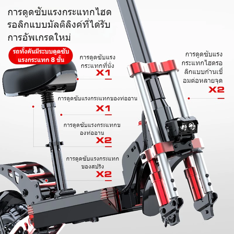 SEALUP Q22 สกุ๊ดเตอร์ไฟฟา NFC ออฟโรด พับได้ ระยะ 40-150 กม ความเร็วสูงสุด 55KM/H กันน้ำ IP54 1000W
