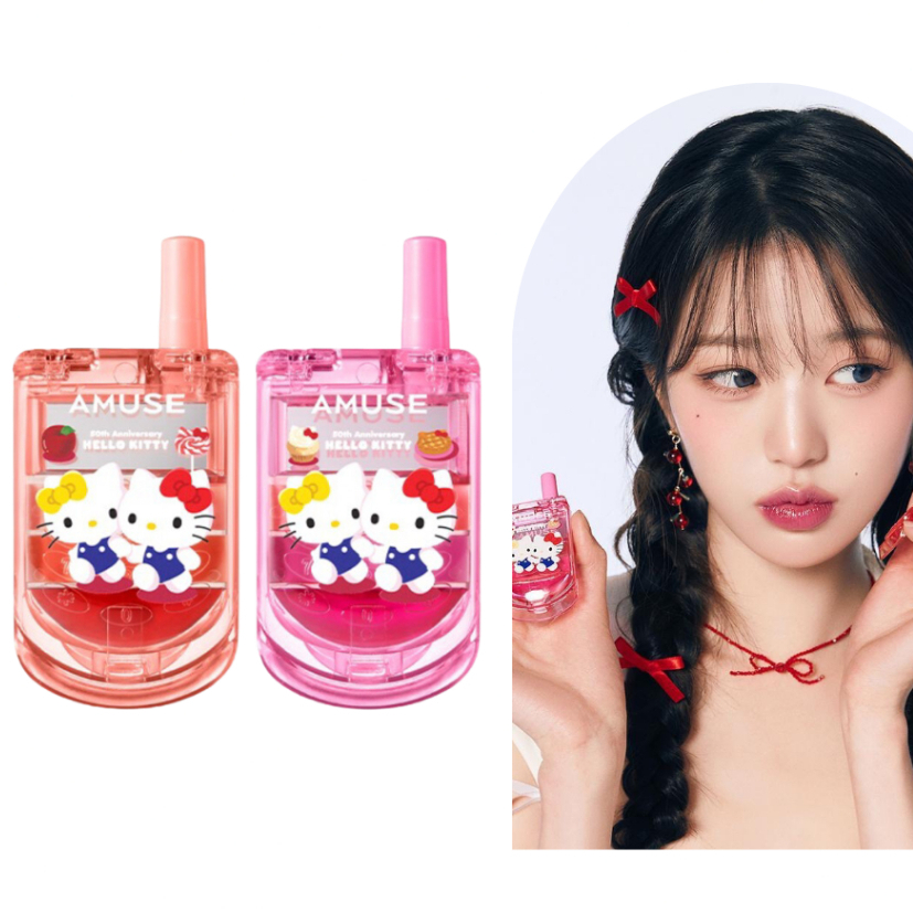 (พร้อมส่ง/ของแท้) AMUSE x Hello Kitty Lip & Cheek Cell Phone | Shopee ...