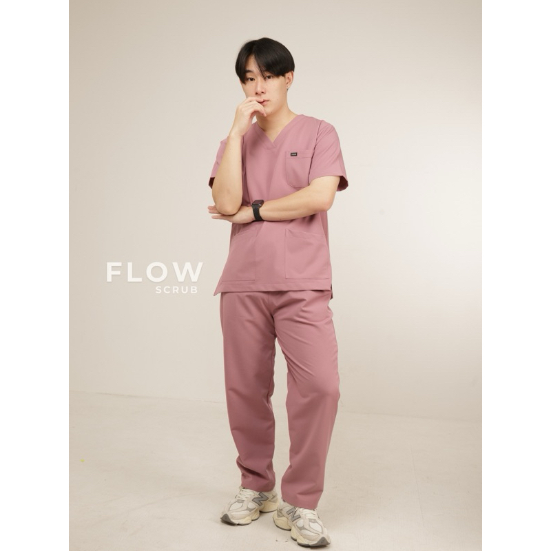 FLOW SCRUB ชุดสครับ UNISEX LILAC DUST COLOR | Shopee Thailand