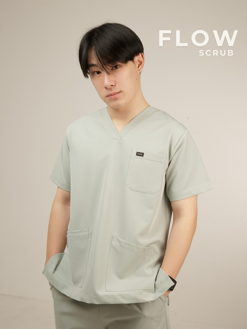 TOPS เฉพาะเสื้อ FLOW SCRUB สี SEA SALT | Shopee Thailand