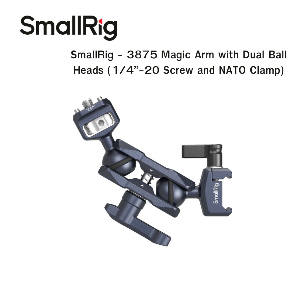 SmallRig - 3875 Magic Arm with Dual Ball Heads (1/4”-20 Screw and NATO ...