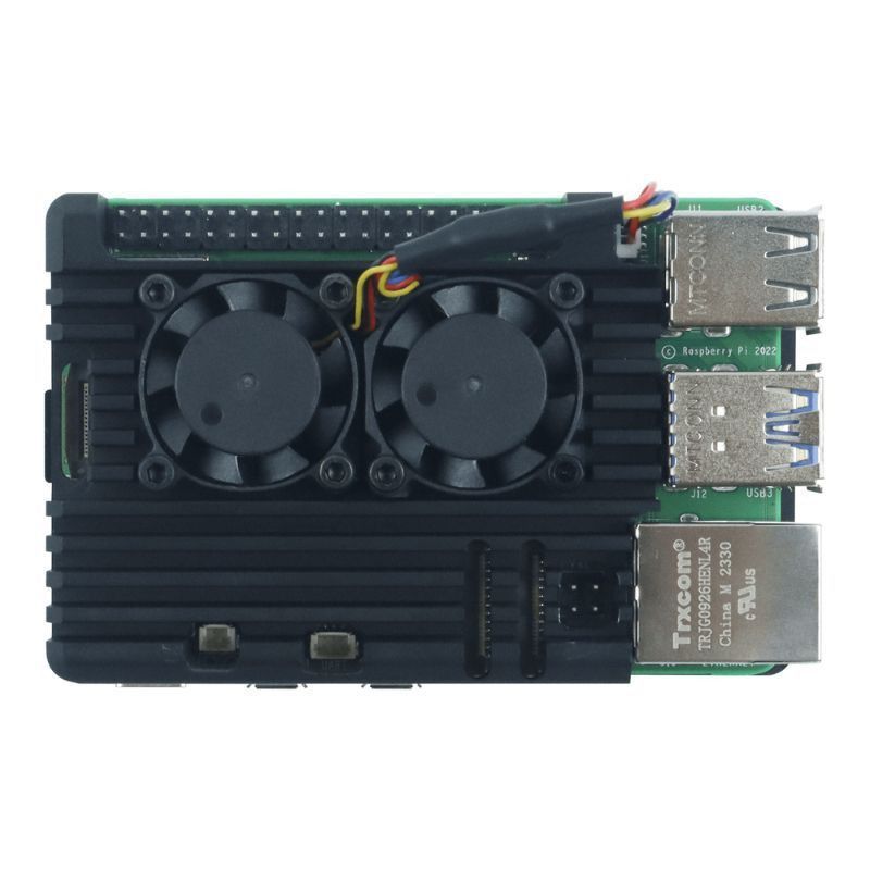 Raspberry Pi 5 Case Metal Shell with Cooling Fan เคสอลูมิเนียมพร้อมพัด ...