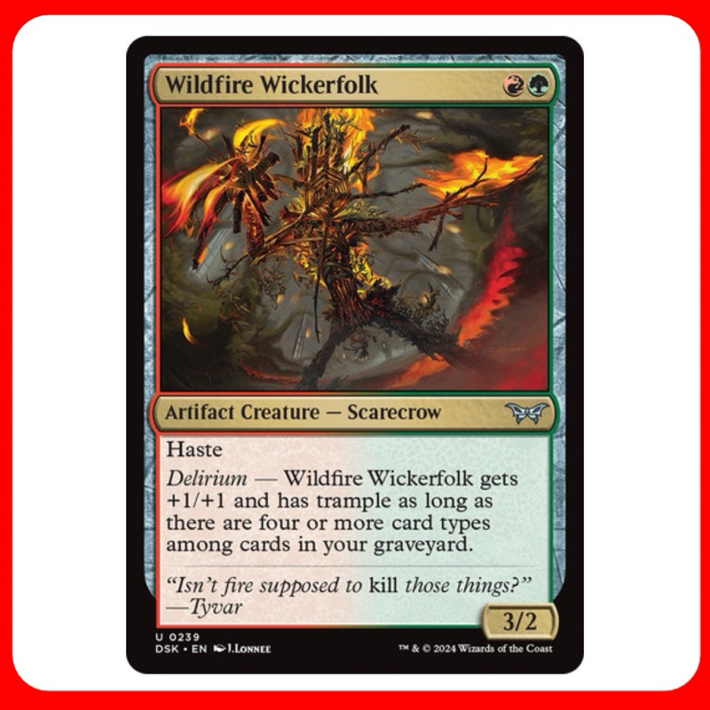 [MTG] Wildfire Wickerfolk [DSK] [MULTI] [UNCOM] [NORMAL] [ENG] (การ์ดเม ...