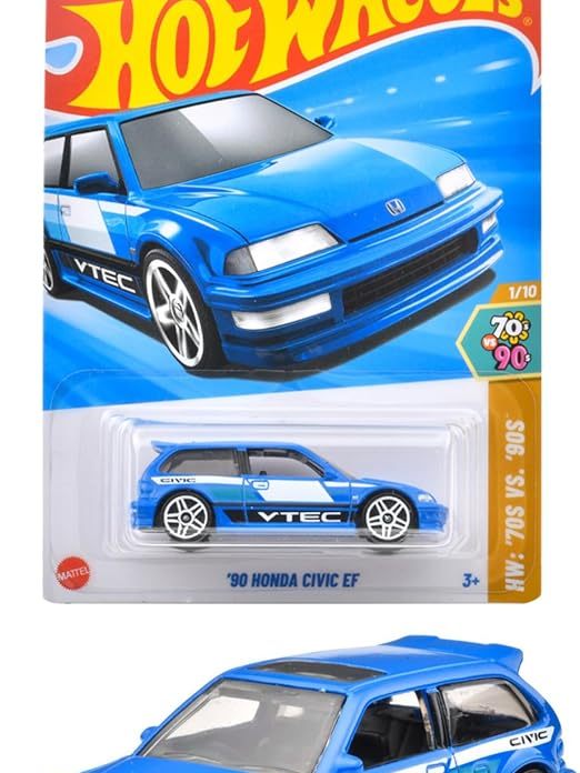 Hot Wheels 1990 Honda Civic EF Blue 1:64