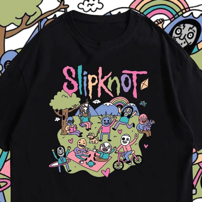 T-shirt Slipknot 100% Coton Noir - Taille XL, Marque Gildan, Neuf Sans étiquette