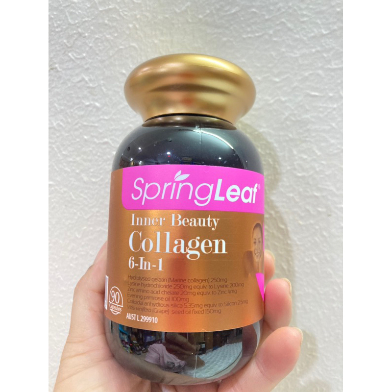 Spring Leaf Premium Inner Beauty Collagen 6-In-1 Advanced แคปซูลเจล จาก ...