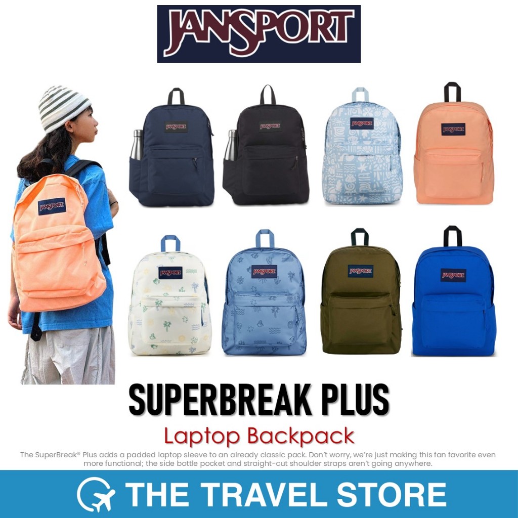 JANSPORT Superbreak Plus Laptop Backpack กระเป๋าเป้ ใบใหญ่ รุ่นซุปเปอร์เบรคพลัส