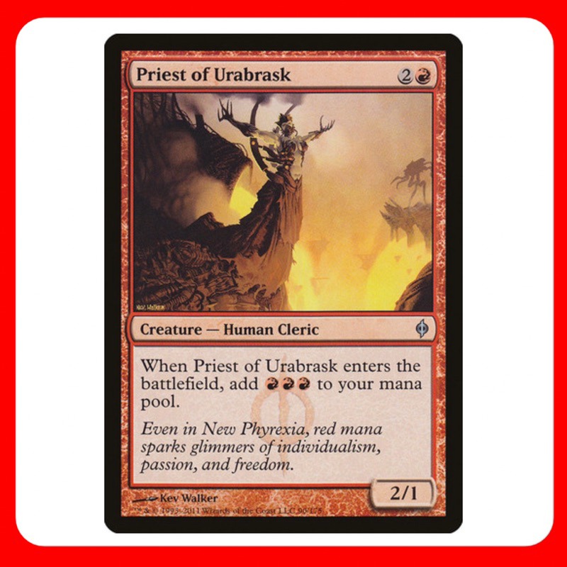 [MTG] Priest of Urabrask [NPH] [RED] [UNCOM] [NORMAL] [ENG] (การ์ดเมจิค ...