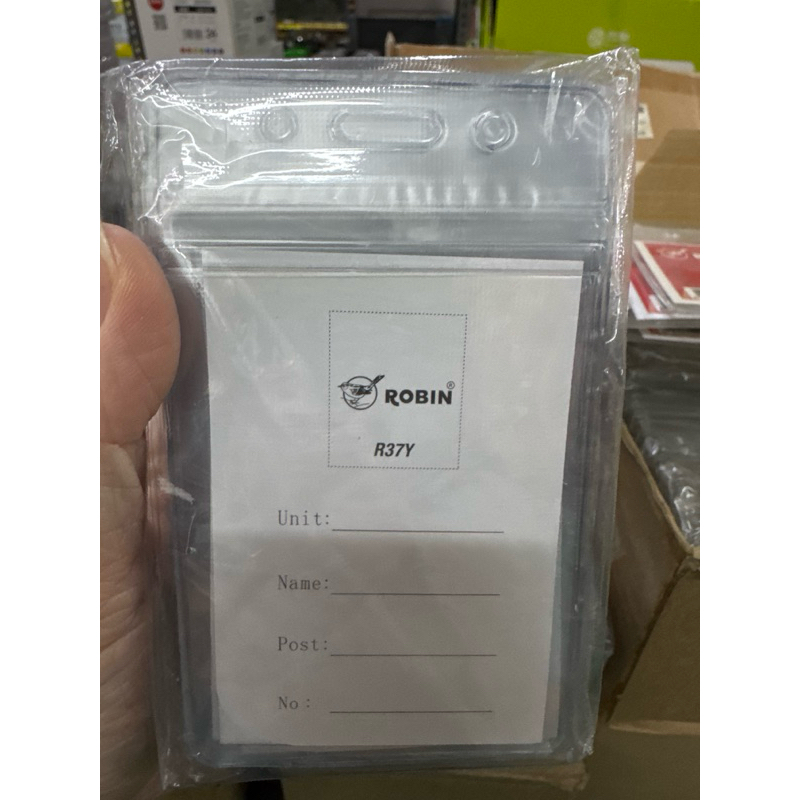 ROBIN ป้ายชื่อพลาสติก แนวตั้ง โรบิน #R37Y แนวนอน R37X ใส แพ็ค 10 อัน ...