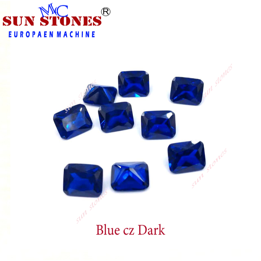 CZเพชรรัสเซีย Diamond CZ & Cubic Zirconia COLOR BLUE CZ DARK สีน้ำเงิน ...
