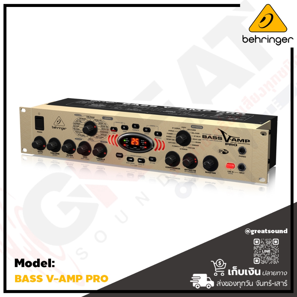 BEHRINGER BASS V-AMP PRO เอฟเฟ็คกีต้าร์สำหรับแอมป์เบส กีต้าร์ไฟฟ้า