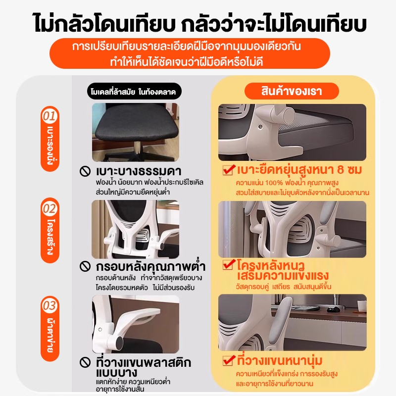 ALOVE เก้าอี้สำนักงาน [รุ่นอัพเกรด] เก้าอี้สีดำ เก้าอี้สีขาว สไตล์โมเดิร์น เก้าอี้ทำงาน พร้อมที่วางแขนและหมอน หลายสี พนักพิงหลังสูง รูปตัว S รับสรีระ