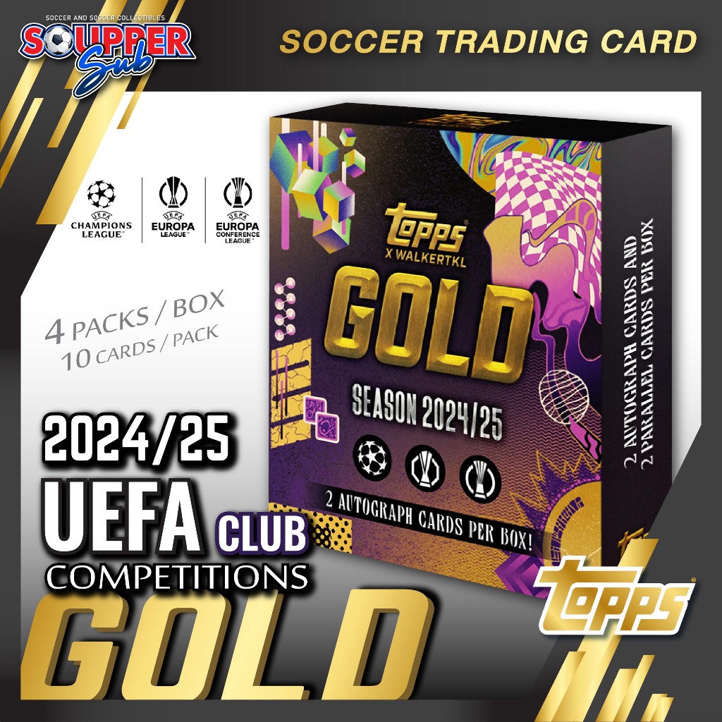 Topps UEFA Club Competitions Gold 2024/25 | Shopee Thailand