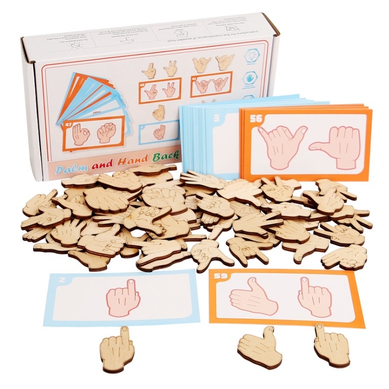 Wooden Gesture Blocks Matching : Finger Flexibility Sensory Training ...