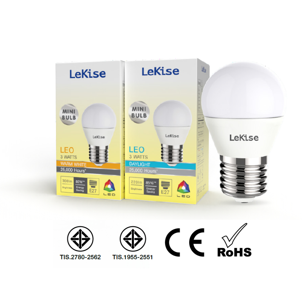 LeKise หลอดไฟ LEO LED B45 SHAPE BULB หลอดปิงปอง แบบขุ่น | Shopee Thailand