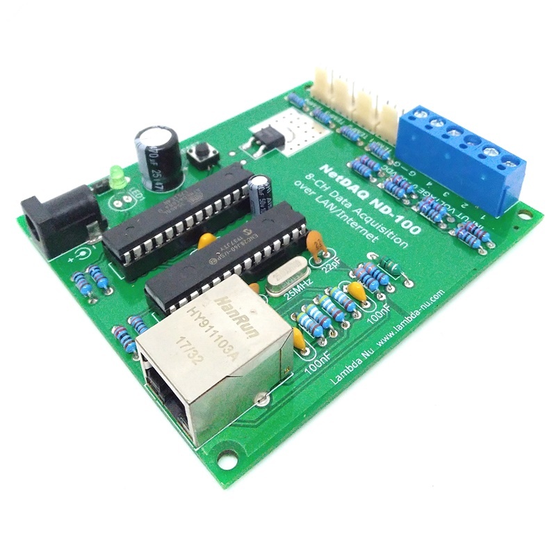 NetDAQ ND-100: วัดอุณหภูมิและแรงดัน 8 ช่องผ่านเครือข่าย/อินเตอร์เนต ...