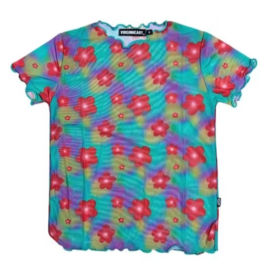 VGH FLOWER MESH TOP - GREEN