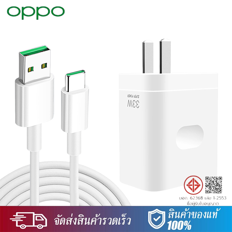 Cavo USB-C VOOC Ricarica Veloce Per OPPO Reno – 1 Metro – Bianco