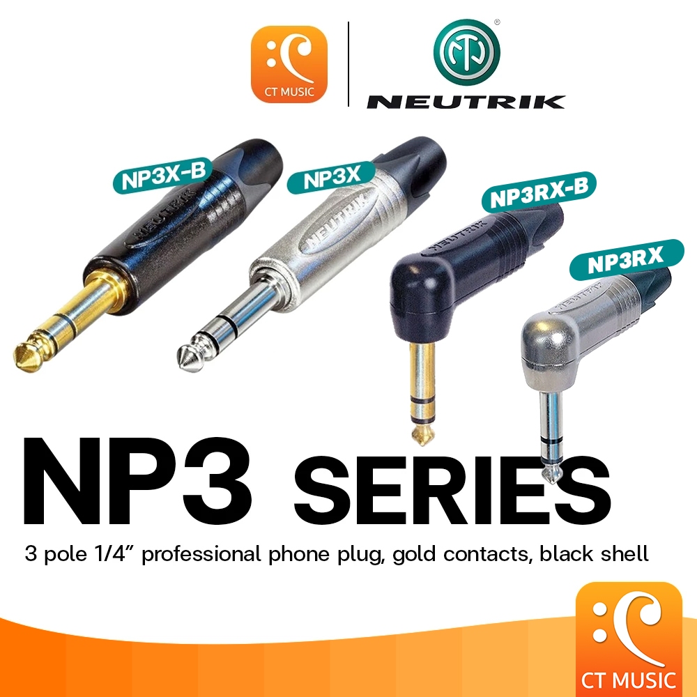 Neutrik NP3 Series Jack Head หัวแจ็ค สายสัญญาณ Balanced NP3X / NP3X-B ...